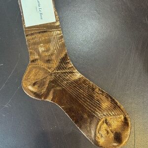 Maria La Rosa Laminated Socks in Brown